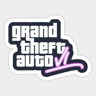 GTA 6 t-shirt Sticker